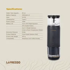 قهوه ساز و اسپرسو ساز مسافرتی قابل حمل لپرسو ‏LePresso‏