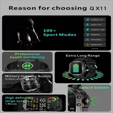 ساعت هوشمند اسپرت مدل QX11
