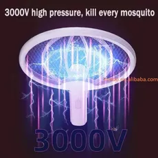 حشره کش و پشه کش برقی شارژی تاشو 4 در 1 راکتی