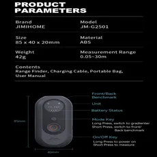 متر لیزری و دیجیتال JIMHOME مدل JM- G250130
