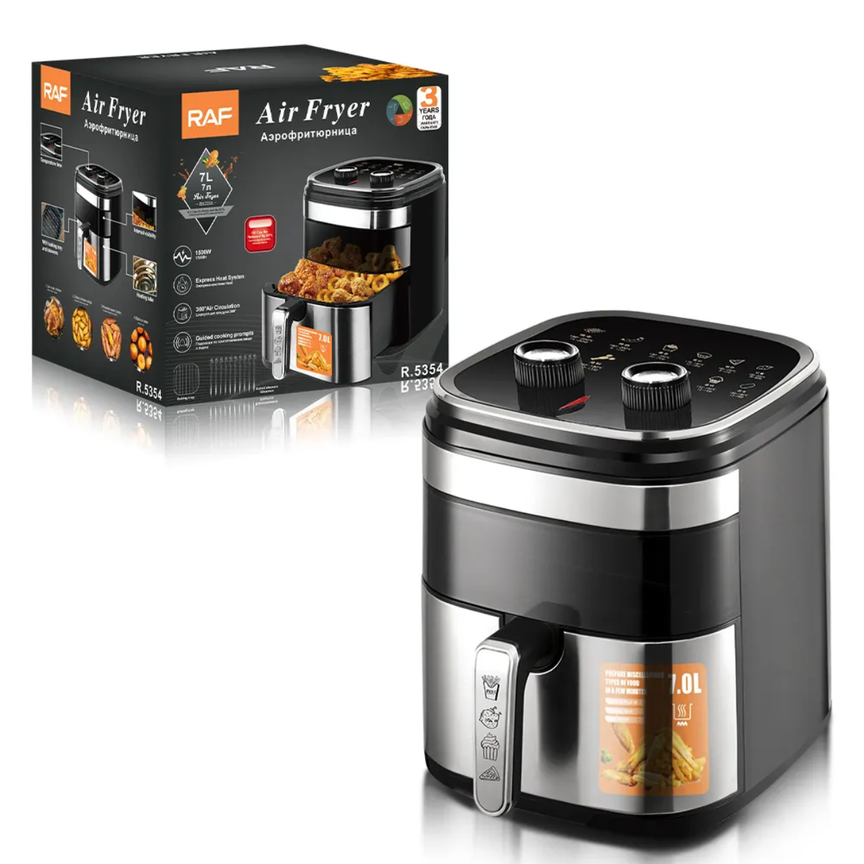سرخ کن و هواپز 7 لیتری بدون روغن راف مدل R.5354