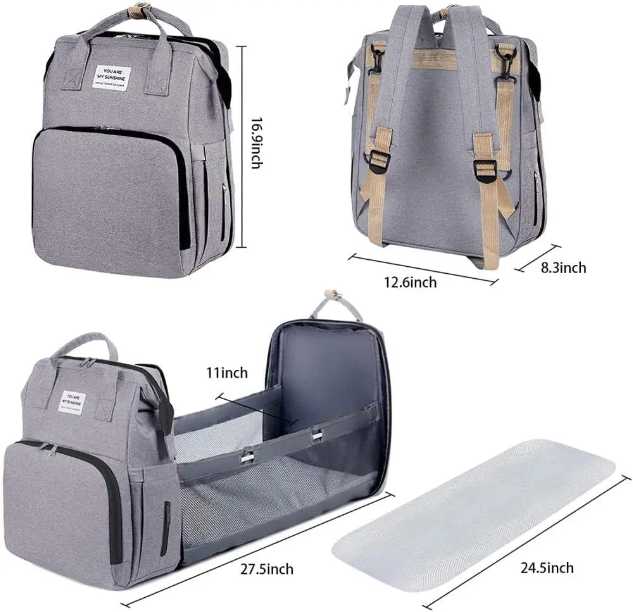 کوله و ساک کیف نوزاد طرح تخت شو