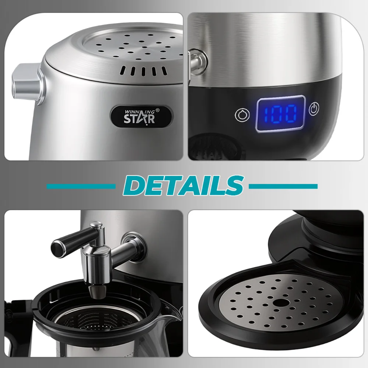 کتری و سماور برقی وینینگ استار مدل ST-9110